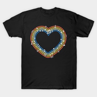 Love Heard for Valentine with Musical T-Shirt